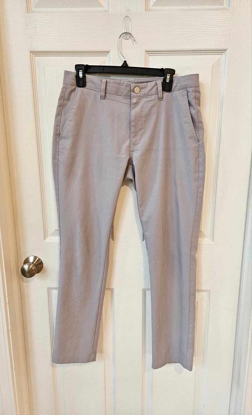 Bonobos Golf Pants Mens 31x27 Gray Performance Stretch Chino Pants Tapered